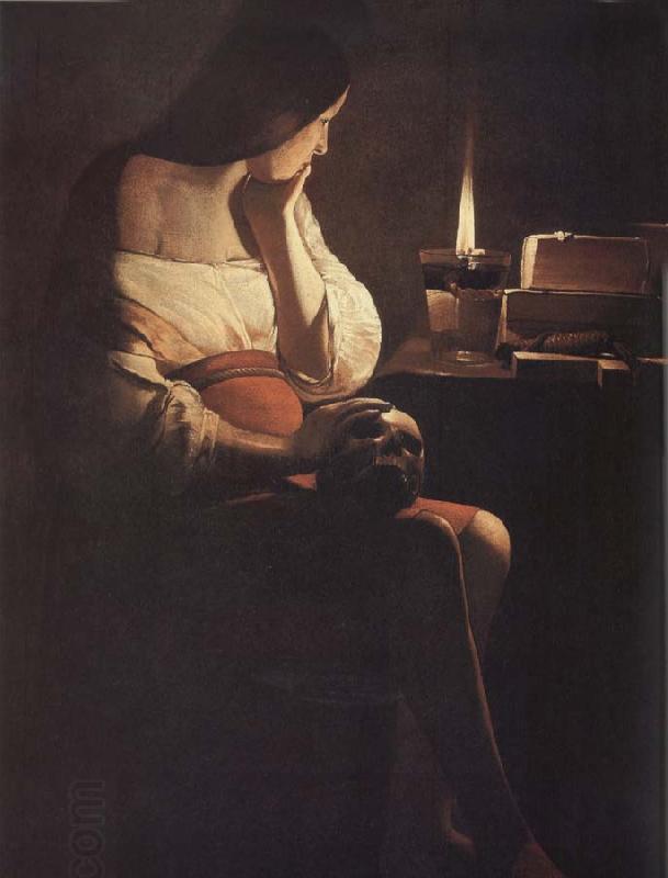 Georges de La Tour Magdalene of the Night Light oil painting picture